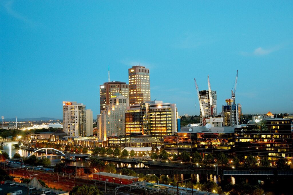 cityscape view of Melbourne Australia